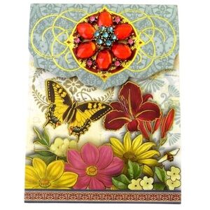 Punch Studio Bright Garden Embellished Brooch Notepad (94483)